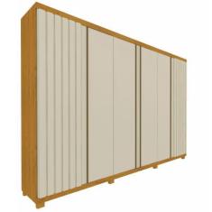 Imagem de Guarda Roupa Casal Gelius Absolut 6 Portas 4 Gavetas Com Pé Naturale O