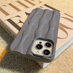 Imagem de 3D Wave Water Ripple Phone Case para iPhone 14 13 12 11 Pro Max 14pro Candy Color Soft Silicone Cover Shell, T2, Para iphone 12 Pro