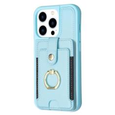 Imagem de Capa de couro com suporte de anel para cartões Solt para iPhone 14 Pro Max 13 12 11 XS XR 6 7 8 Plus SE 2022 2022 Capa de telefone tipo carteira, azul, para iPhone XR