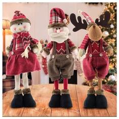 Imagem de Trio Boneco De Neve Papai Noel Rena Decoração Natal 50cm