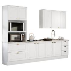 Imagem de Cozinha Completa Americana 4 Peças Branco com Torre Quente - Móveis He