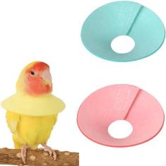 Imagem de Coleira antiarrancamento de calopsitas para animais de estimação, coleira cicatrizante para periquitos, pescoço, suprimento de pássaros, coleiras de papagaio para arrancar penas para parar de morder