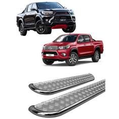 Imagem de Estribo Chapa aço cromado para Hilux 2016 até 2020