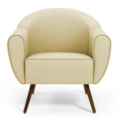 Imagem de Poltrona Nina Corino C-26 Com Pés Palito Castanho Domi