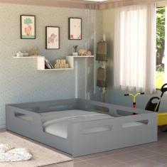 Imagem de Cama Casal Montessoriana Unissex Confortável E Prática Mdf - Gentil Mo