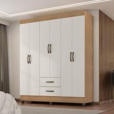 Imagem de Guarda Roupa 6 Portas Guararema Nature Off White