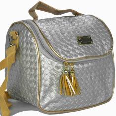 Imagem de Nécessaire Feminina Bolsa Térmica Luxo Prata CBRN07998