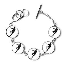 Imagem de DIYthinker Pulseira com silhueta de futebol esportivo e corrente com pingente de corrente