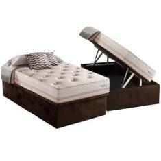 Imagem de Cama Box Baú Solteiro: Colchão Molas Herval Maxspring Scotland + Base