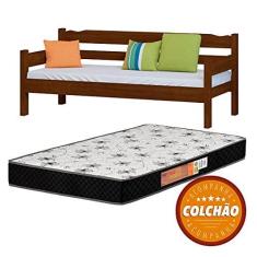 Imagem de Sofa Cama Cor Castanho + Colchao