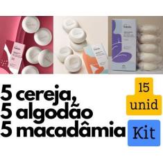 Imagem de Kit 3 Caixas De Sabonete Cereja, Algodão E Macadâmia - Total 15 Unidad