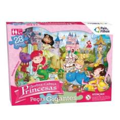 Imagem de Quebra Cabeça Princesas 28 Peças Gigantes - Pais E Filhos