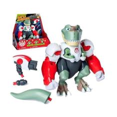Imagem de Boneco Super Dinosaur T-Rex 20cm Articulado Com Acessórios Multikids B