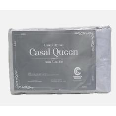 Imagem de Lençol Casal Queen Avulso 100% Algodão Percal 200 Fios Com Elastico -