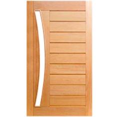 Imagem de Porta De Madeira Mexicana Horizontal Arco P/vidro Maci a Cedr