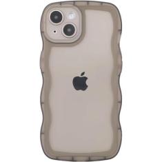 Imagem de miyonsin Capa para iPhone 15 Pro Max, linda capa de telefone de silicone TPU macio em forma de moldura ondulada Kawaii com iPhone 15 Pro Max, capa protetora de telefone à prova de choque para mulheres