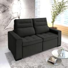 Imagem de Sofá Retrátil e Reclinável 2 Lugares 230cm Charm Preto