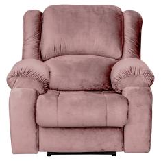 Imagem de Poltrona do Papai Reclinável Manual Veludo Rosê Gran Belo