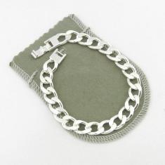 Imagem de  Pulseira Masculina 23cm 1cm Largura Folheada Prata PL109