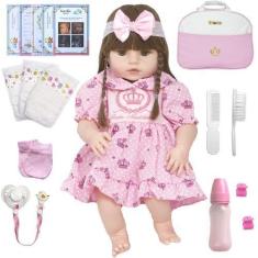 Imagem de Boneca Reborn Recém Nascida Menina Enxoval Completo - Cegonha Reborn D