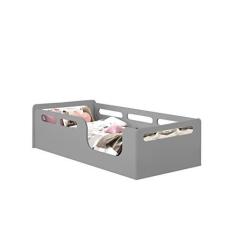 Imagem de Cama Montessoriana Solteiro Com Proteção Lateral Cinza