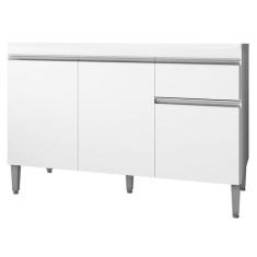 Imagem de Balcao Para Pia 118 Cm 3 Portas Tatiane Branco Reajl