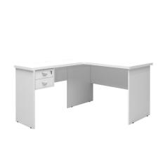 Imagem de Mesa De Canto L Escrivaninha Office 2 Gavetas E Chave Taurus