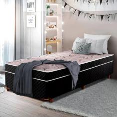 Imagem de Cama Box + Colchão Solteiro Espuma D23 188 X 88 Cm Preto Attractive Umaflex