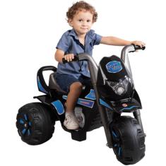 Imagem de Moto Triciclo Infantil Eletrica 6V Fox Dark Azul Biemme