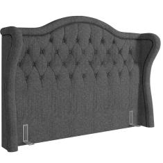 Imagem de Cabeceira Cama Box Casal 140cm P05 Lisboa Linho Cinza Escuro