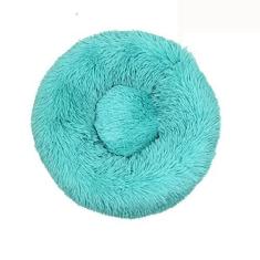 Imagem de Cama calmante para cães pequenos – Cama lavável para animais de estimação pequenos, cama de gato de pelúcia redonda antiansiedade, serve para animais de estimação, diâmetro 50 cm