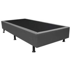 Imagem de Base Box Para Cama Solteiro 88x188cm Liz S05 Sintético Cinza - Mpozena
