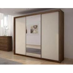 Imagem de Guarda Roupa Casal Paradizzo Gold Com Espelho 3 Portas De Correr Cumar