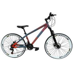 Imagem de Bicicleta Aro 26 Vikingx Tuff X-35 Azul Petróleo 21V Câmbios Shimano T