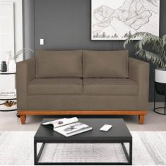 Imagem de Sofá 3 Lugares Europa 180 Cm Estilo Conforto E Elegância Suede Marrom