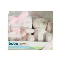 Imagem de Kit Mantinha Rosa com Ursinho de Pelúcia, Super Macio
