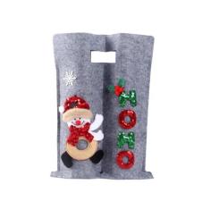 Imagem de Ioensy Saco de transporte para garrafa de vinho de Natal, bolsa para transporte, comporta 2 garrafas de vinho, enfeite para garrafa, decoração de Natal,