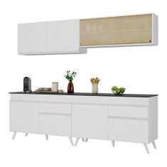 Imagem de Armário de Cozinha Compacta 240cm Veneza Multimóveis V3696 Branco