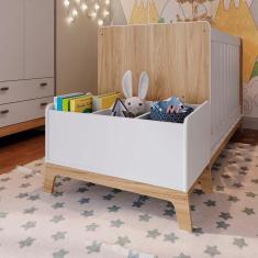 Imagem de Organizador De Brinquedos Com 3 Repartições 74cm X 38cm Branco Jessie Completa Móveis