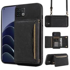 Imagem de Capa de telefone para OnePlus 10 Pro One Plus 10Pro 5G capa carteira com alça de ombro transversal e suporte de cartão de crédito de couro bolso fino acessórios para celular em 1 Plus 1 + Plus10 1+