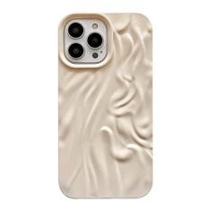 Imagem de Capa de telefone plissada de cor sólida brilhante e luxuosa para iphone 14 13 12 11 Pro Max Silicone macio TPU capa traseira, branca, para iphone 13
