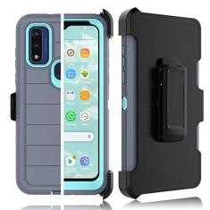 Imagem de Tekcoo Capa para Motorola Moto G Pure/Moto G Power 2022 com [protetor de tela embutido] Clipe de cinto de bloqueio de coldre [teste de queda de grau militar de 3,5 m] Capa de suporte de transporte de