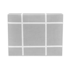 Imagem de Lençol Solteiro de Cima Percal Flex Estampado 400 Fios Toque Acetinado (GRID CINZA)