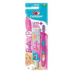 Imagem de Kit Escova + Gel Dental Infantil com Flúor Tutti Frutti Barbie 50g