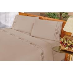 Imagem de Jogo De Lençol Imperial Solteiro 3 Peças Cáqui - Home Fernandes