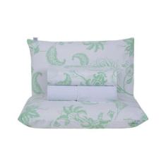 Imagem de Jogo De Lençol 4 Peças King Percal 180 Fios Home Style Jazzy Verde - T