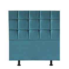 Imagem de Cabeceira Estofada Espanha 120cm Viúva Solteirão Para Cama Box Quarto Suede Azul Turquesa - Ahz Móveis