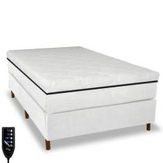 Imagem de Cama Box e Colchão Magnético Massageador - Therapy Life Basic, Branco,