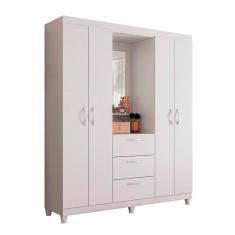Imagem de Guarda-Roupa Casal com Espelho Clapton 4 pt 3 gv Branco