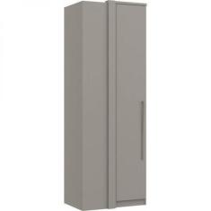 Imagem de Guarda Roupa Modulado Elegance Canto Reto 1 Porta-Cinza - Móveis Castr